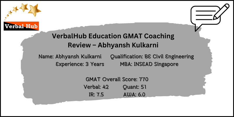 GMAT Coaching Review - Abhyansh Kulkarni
