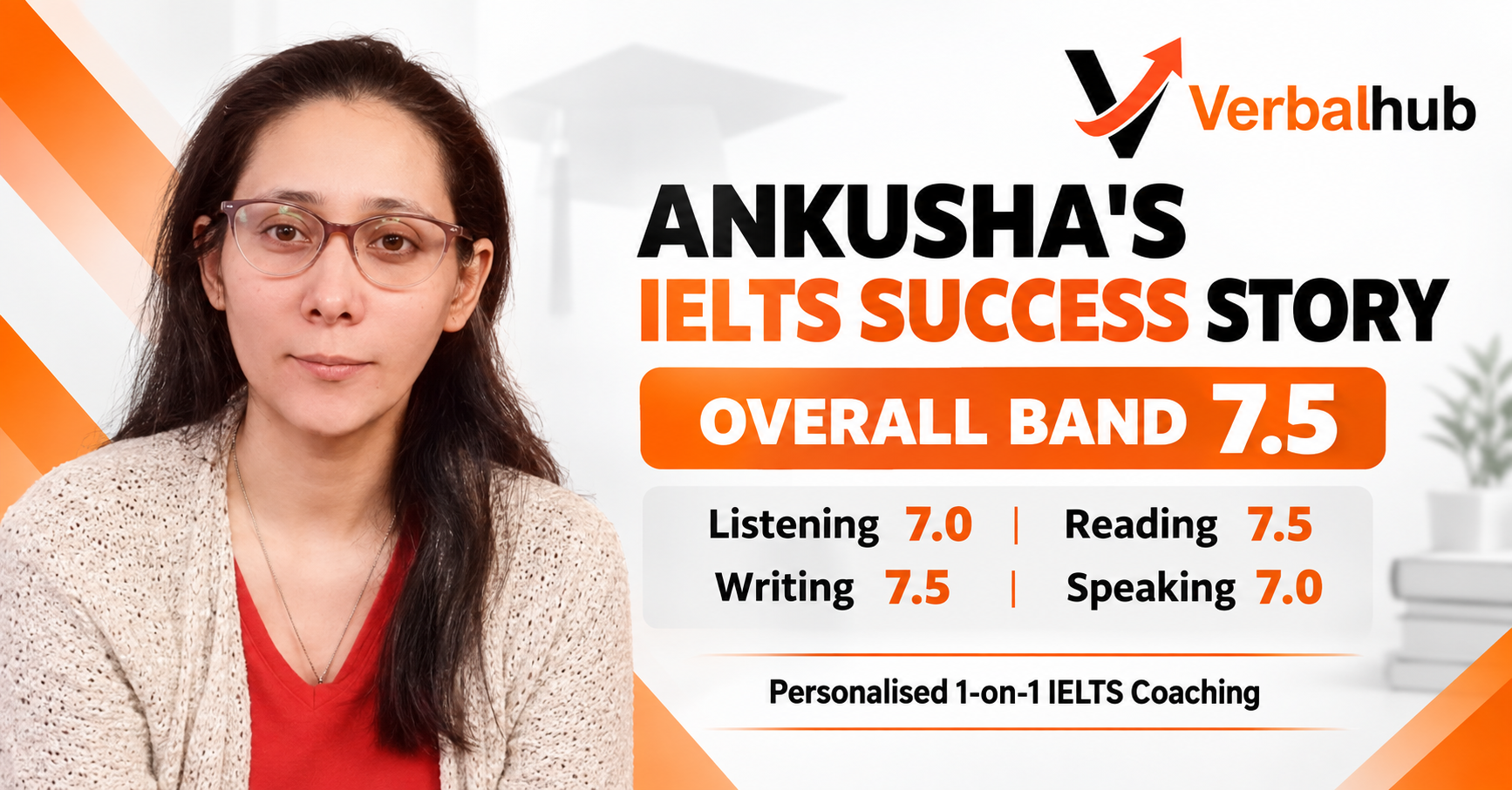 Ankusha's IELTS Band 7.5 Success Story - VerbalHub