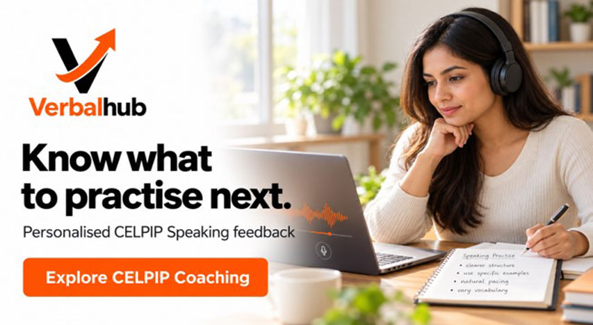 VerbalHub - Know what to practise next - Personalised CELPIP Speaking feedback