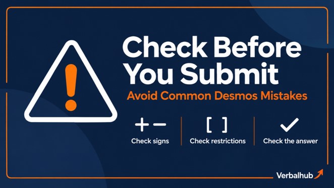 Check Before You Submit - Avoid Common Desmos Mistakes - VerbalHub