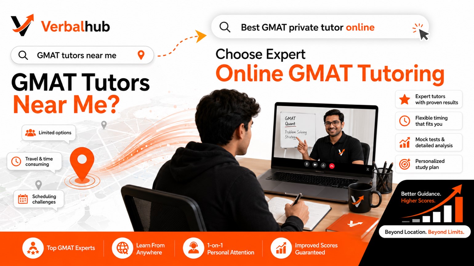 Why Students Search 'GMAT Tutors Near Me' But Choose Online Tutoring