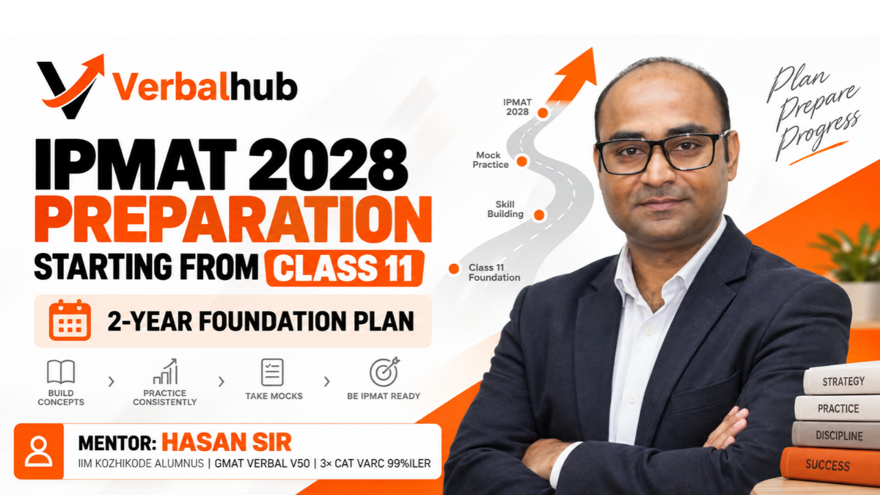 IPMAT 2028 Preparation from Class 11 - VerbalHub