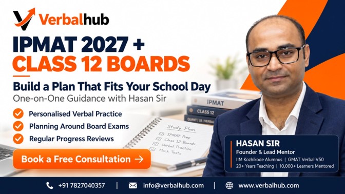 IPMAT 2027 + Class 12 Boards - Build a Plan That Fits Your School Day - VerbalHub