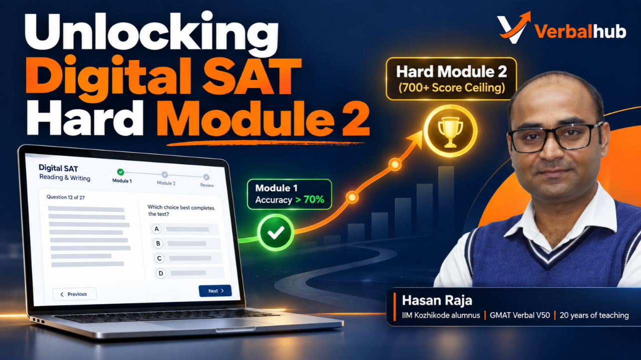 Unlocking Digital SAT Hard Module 2 - Module 1 Accuracy over 70% - VerbalHub