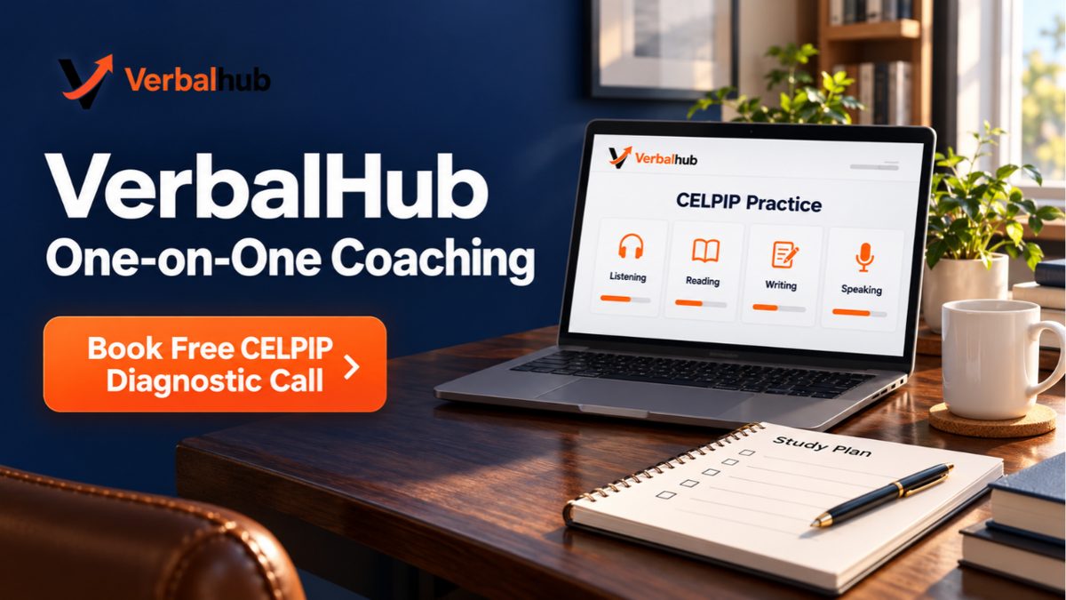 VerbalHub One-on-One Coaching - Book a Free CELPIP Diagnostic Call